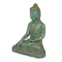 Buddhafigur – Khmer-Stil grün-golden Thai Deko Shop Thai Deko Shop GmbH