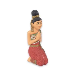Sawasdee Damen-Figur knieend – rot Thai Deko Shop Thai Deko Shop GmbH
