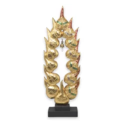 Thai Bodhi-Blätter-Skulptur – golden Thai Deko Shop Thai Deko Shop GmbH