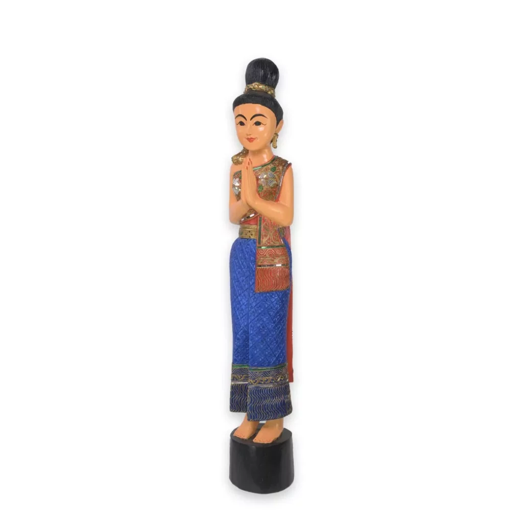 Sawasdee Damen-Standfigur blau 130cm Thai Deko Shop Thai Deko Shop GmbH