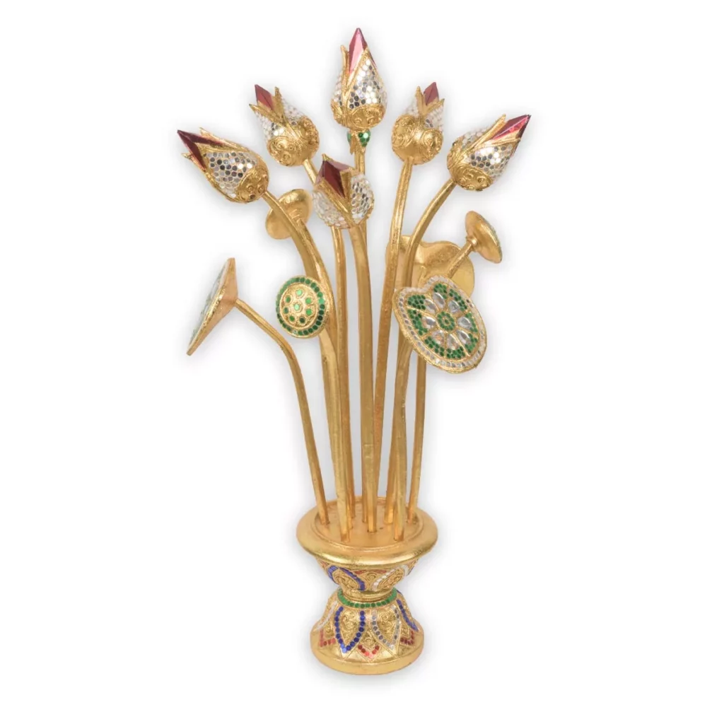 Thai Lotus Blumenstrauss – 67cm Spirituelle Kunst Thai Deko Shop GmbH