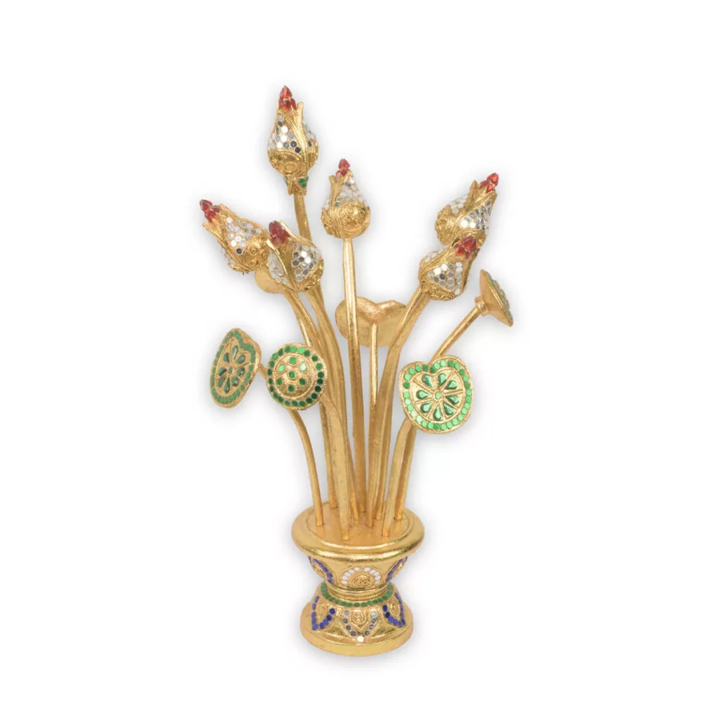 Thai Lotus Blumenstrauss – 50cm Blumenskulpturen Thai Deko Shop GmbH