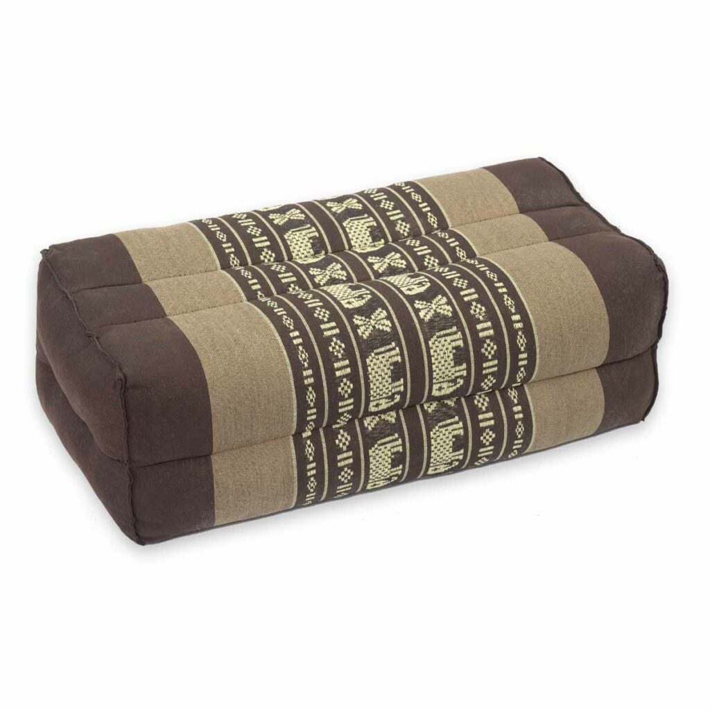 Thai Yogakissen mit Kapok – braun mit Elefanten Thai Deko Shop Thai Deko Shop GmbH