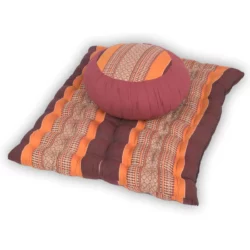 Zweiteiliges Meditations- & Yogakissen – orange Thai Deko Shop Thai Deko Shop GmbH
