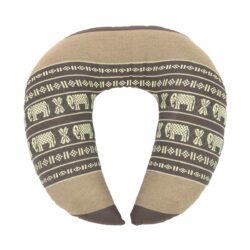 Thai Nackenhörnchen beige mit Elefanten Thai Deko Shop Thai Deko Shop GmbH