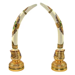 Thai Elefantenstosszähne 2er Set Thai Deko Shop Thai Deko Shop GmbH