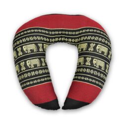 Thai Nackenhörnchen schwarz-rot mit Elefanten Thai Deko Shop Thai Deko Shop GmbH