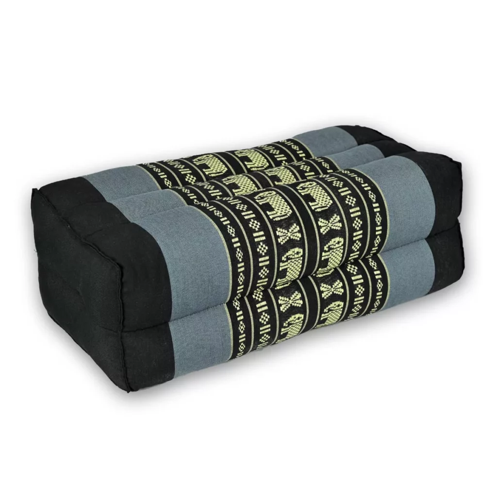 Thai Yogakissen mit Kapok – blau mit Elefanten Yogakissen Thai Deko Shop GmbH