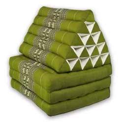 Faltbares Thaikissen – Elefantenmotiv grün Thai Deko Shop Thai Deko Shop GmbH