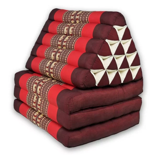 Faltbares Thaikissen – Elefantenmotiv weinrot Thai Deko Shop Thai Deko Shop GmbH 2