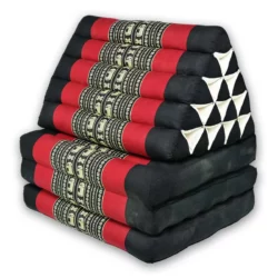 Faltbares Thaikissen – Elefantenmotiv schwarz Thai Deko Shop Thai Deko Shop GmbH