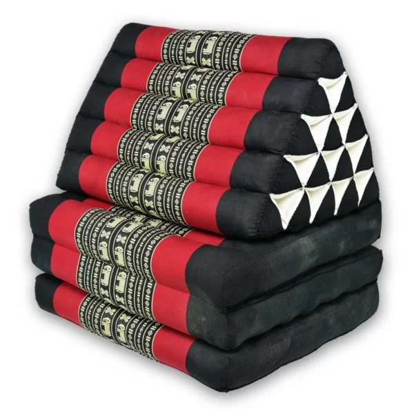Faltbares Thaikissen – Elefantenmotiv schwarz Thaikissen Thai Deko Shop GmbH 2