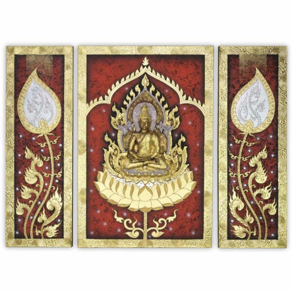 Reliefbild  – 3teilig 120 x 80 Thai Deko Shop Thai Deko Shop GmbH 2