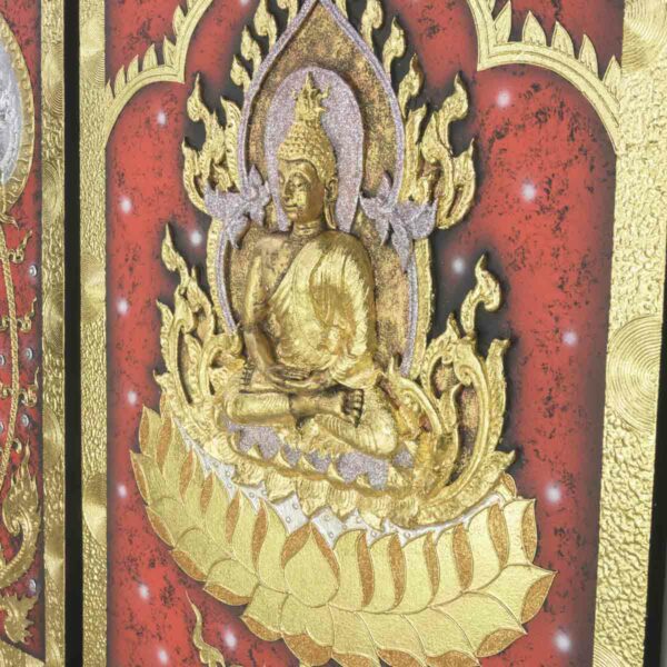 Reliefbild  – 3teilig 120 x 80 Thai Deko Shop Thai Deko Shop GmbH 3